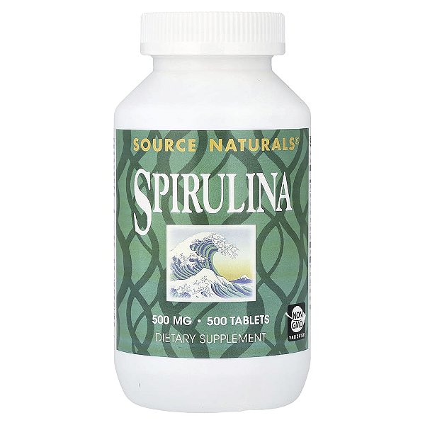 Espirulina Spirulina Orgânica 500 mg 500 Comprimidos - Source Naturals