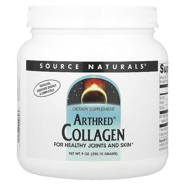 Arthred Colágeno Hidrolisado em Pó 255 g - Source Naturals