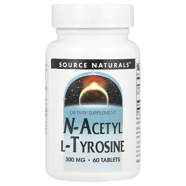 N-Acetil L-Tirosina NALT 300 mg 60 Comprimidos - Source Naturals