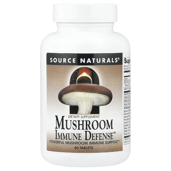 Mushroom Immune Defense Complexo de Cogumelos 60 Comprimidos - Source Naturals