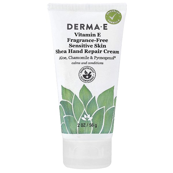 Creme Reparador para as Mãos Karité Pele Sensível Sem Perfume 56 g - DERMA E