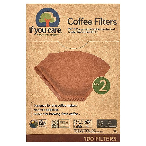 Filtros de Café Número 2 100 Filtros - If You Care