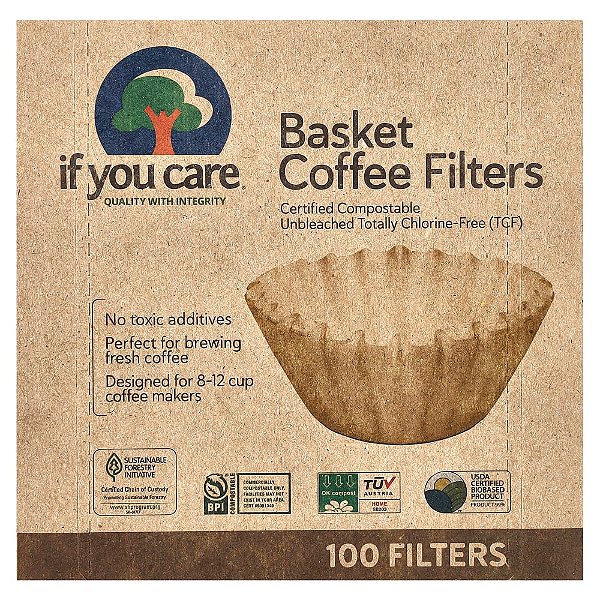 Filtros de Café em Cesta 100 Filtros - If You Care