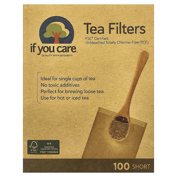 Filtros para Chá Curtos 100 Filtros - If You Care