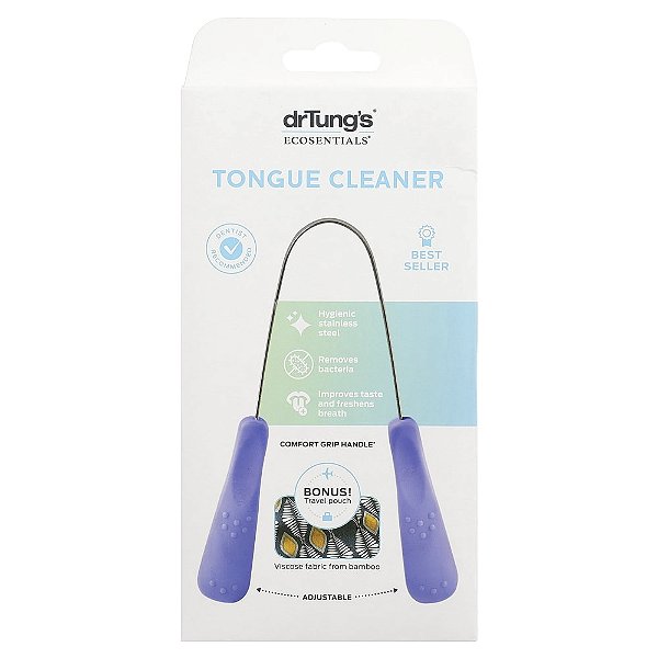 Raspador de Língua em Aço Inoxidável 1 Unidade - Dr. Tung's