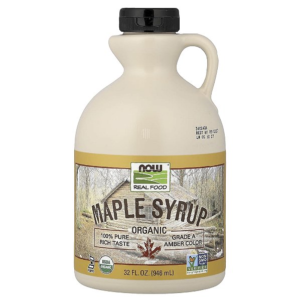 Xarope de Bordo Orgânico Classe A Âmbar Real Food 946 ml - NOW Foods