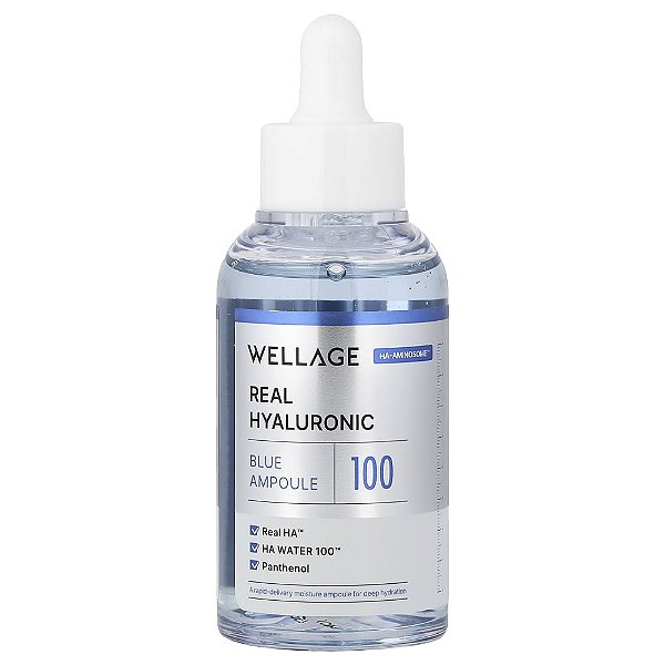 Ampola Facial Real Hyaluronic Blue 100 60 ml - Wellage