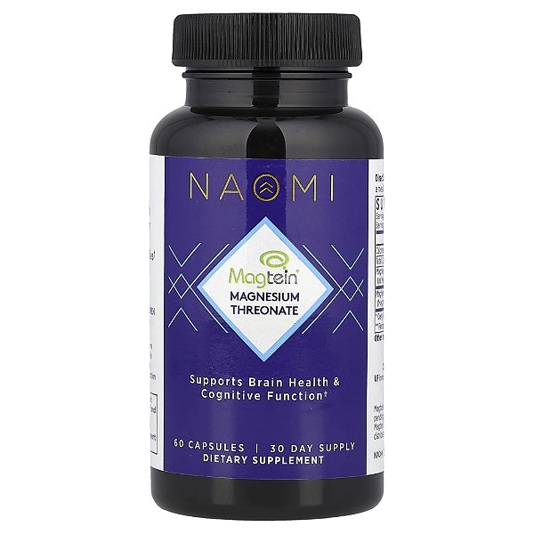 Magtein L-Treonato de Magnésio 1000 mg 60 Cápsulas - NAOMI