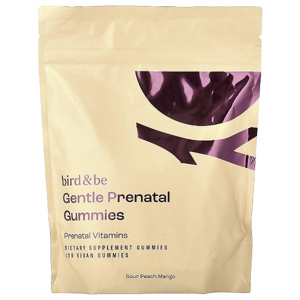 Gomas Pré-Natais Pêssego e Manga 120 Gomas Veganas - Bird & Be