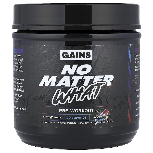 Pré-Treino No Matter What Sabor Rocket Pop 432 g - GAINS