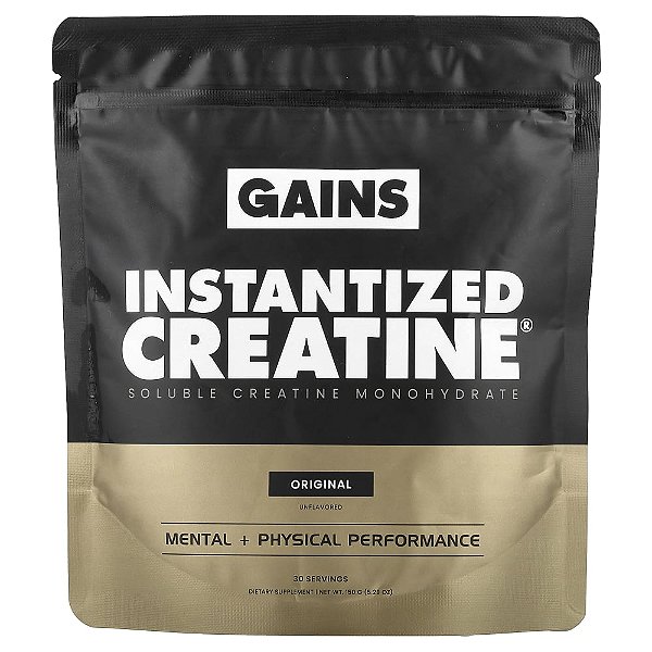 Creatina Monohidratada Solúvel Sem Sabor 150 g - GAINS