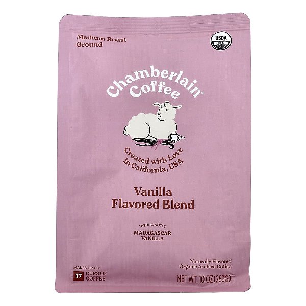 Café Arábica Orgânico Moído Torra Média Baunilha 283 g - Chamberlain Coffee