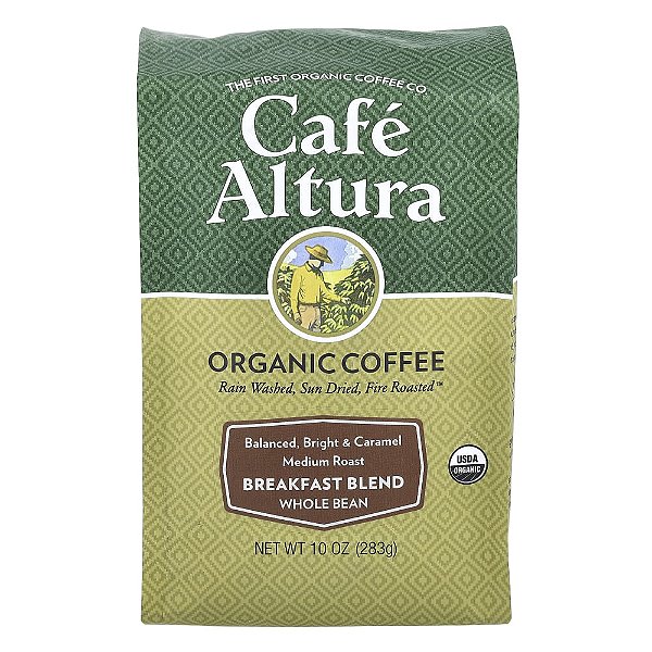 Café Orgânico Breakfast Blend em Grãos Torra Média 283 g - Cafe Altura