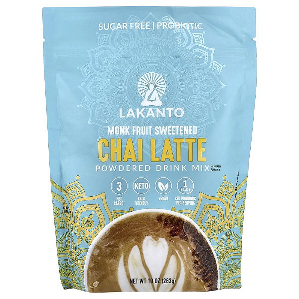 Latte Chai Mistura para Bebida em Pó 283 g - Lakanto