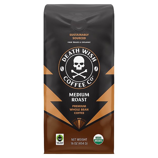 em Grãos Torra Média 454 g - Death Wish Coffee