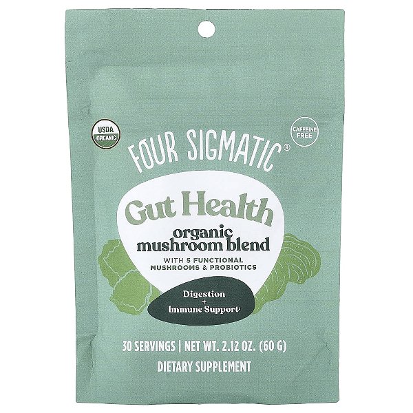 Saúde Intestinal Mistura de Cogumelos Orgânicos Sem Cafeína 60 g - Four Sigmatic