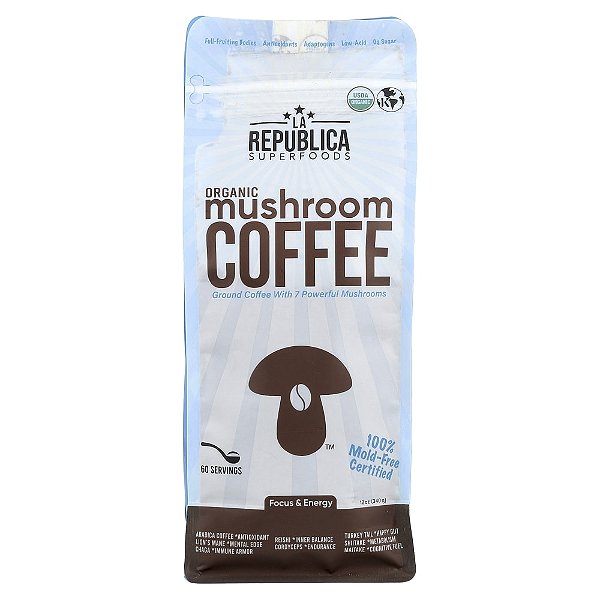Café de Cogumelo Orgânico Moído 340 g - LA Republica