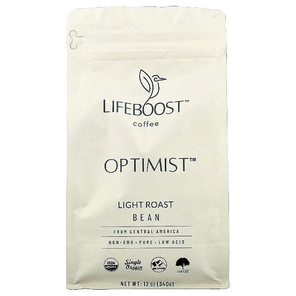 Café Optimist Grão Torra Leve 340 g - Lifeboost