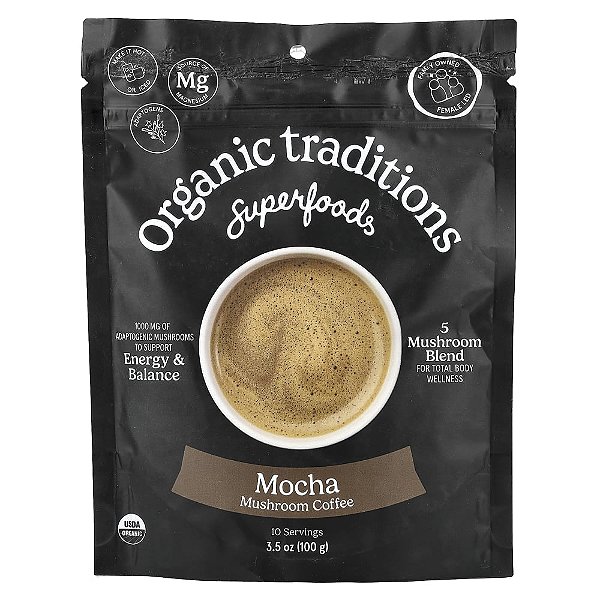 Superfoods Café de Cogumelo Mocha 100 g - Organic Traditions