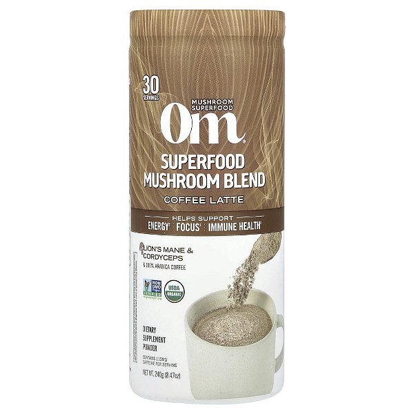 Mistura de Cogumelos com Superalimentos Latte 240 g - Om Mushrooms