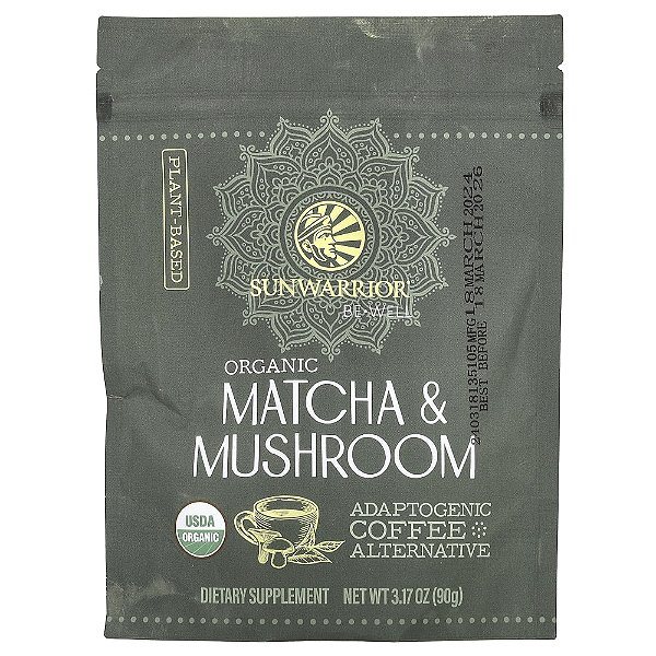 Matcha e Cogumelos Orgânicos 90 g - Sunwarrior