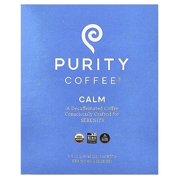 Calm Sachê Descafeinado 5 Sachês 13 g Cada - Purity Coffee