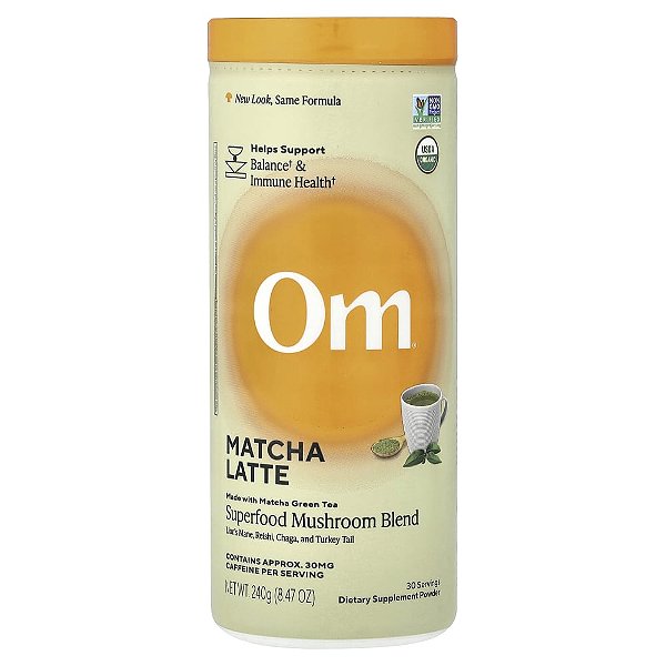 Mistura de Cogumelos e Matcha Latte 240 g - Om Mushrooms