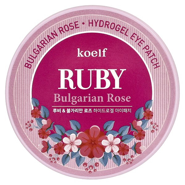 Adesivos de Hidrogel para Olhos Rosa Búlgara e Rubi 60 Unidades - Koelf