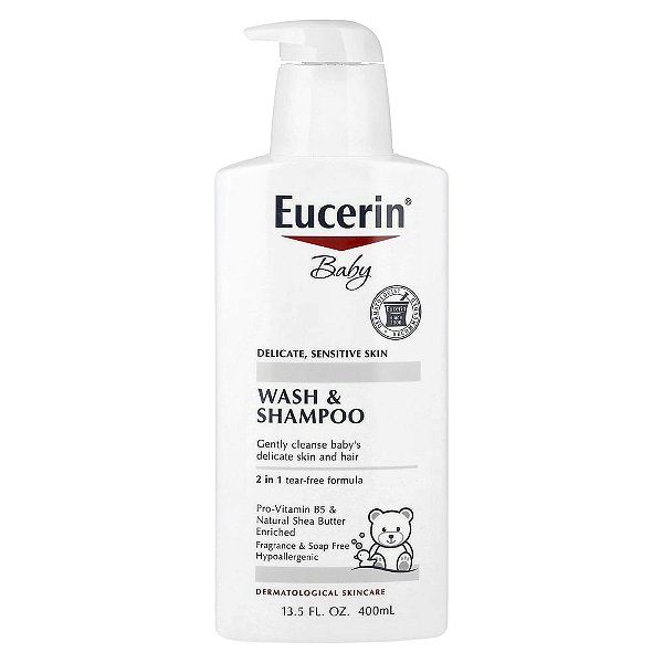 Shampoo e Loção de Banho Infantil Baby Wash e Shampoo 400 ml - Eucerin