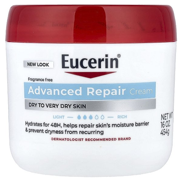 Creme Corporal Advanced Repair Pele Seca a Muito Seca Sem Perfume 454 g - Eucerin