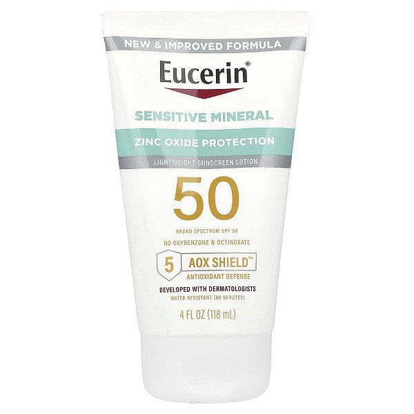 Protetor Solar Mineral Sensitive Mineral Sunscreen FPS 50 118 ml - Eucerin