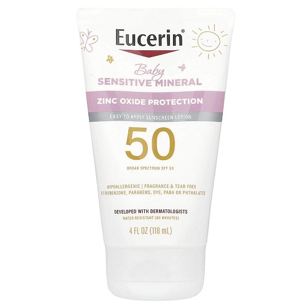 Protetor Solar Infantil Baby Sensitive Mineral FPS 50 Sem Perfume 118 ml - Eucerin