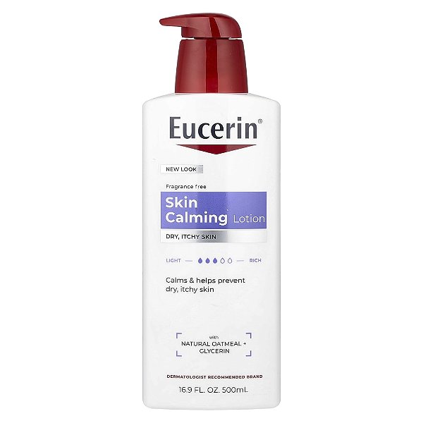 Loção Corporal Calmante Skin Calming Alívio de Coceira Sem Perfume 500 ml - Eucerin