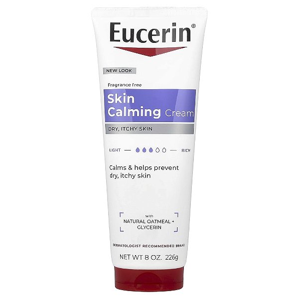 Creme Corporal Calmante Skin Calming Alívio de Coceira Sem Perfume 226 g - Eucerin