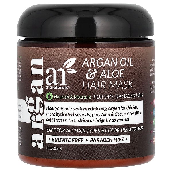 Máscara Capilar de Óleo de Argan e Aloe Vera 226 g - Artnaturals