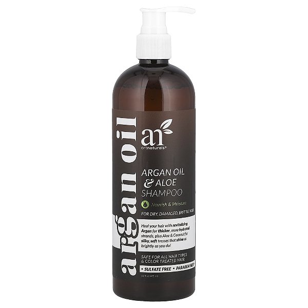 Shampoo de Óleo de Argan e Aloe Vera 473 ml - Artnaturals