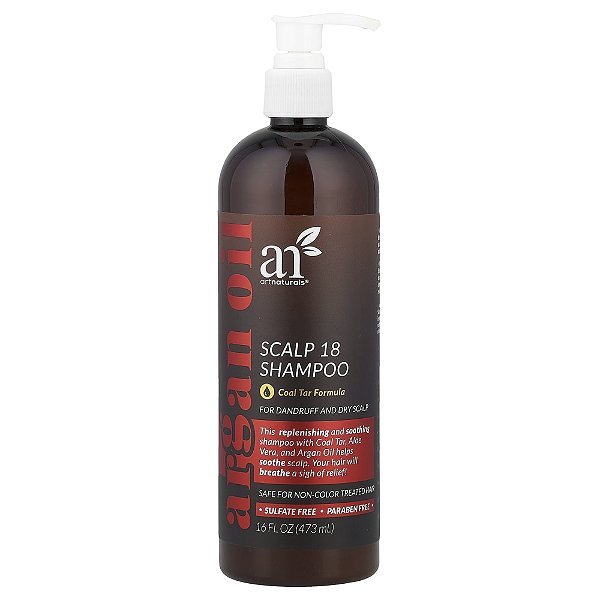 Shampoo para Couro Cabeludo Scalp 18 Alcatrão de Carvão 473 ml - Artnaturals