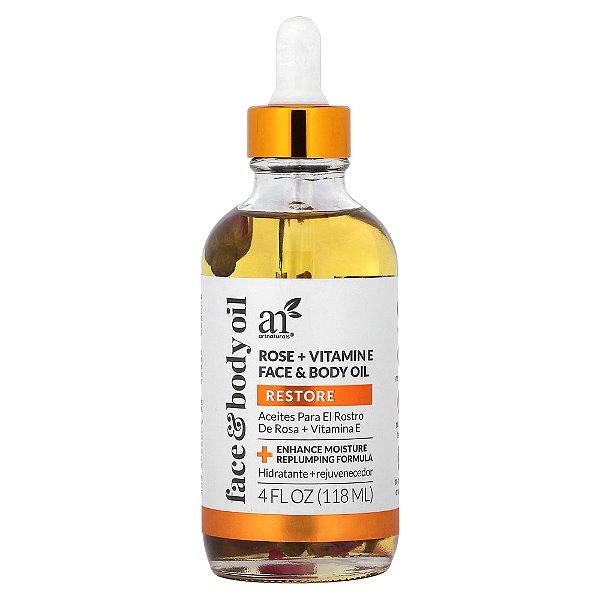 Óleo Facial e Corporal de Rosa e Vitamina E 118 ml - Artnaturals
