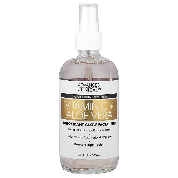 Spray Facial Iluminador Vitamina C e Aloe Vera 222 ml - Advanced Clinicals