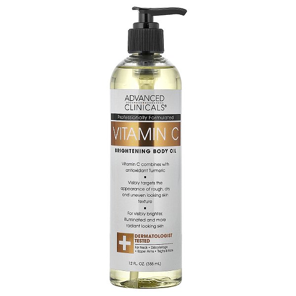 Óleo Corporal Iluminador com Vitamina C 355 ml - Advanced Clinicals