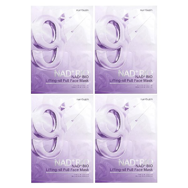Máscara Facial Firmadora NAD+ Bio Lifting-sil 4 Unidades - Numbuzin