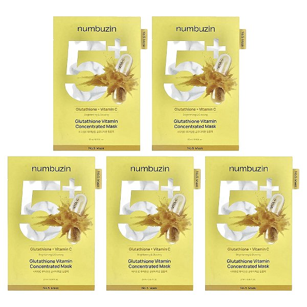 Máscara Facial Concentrada de Glutationa No. 5 5 Unidades - Numbuzin