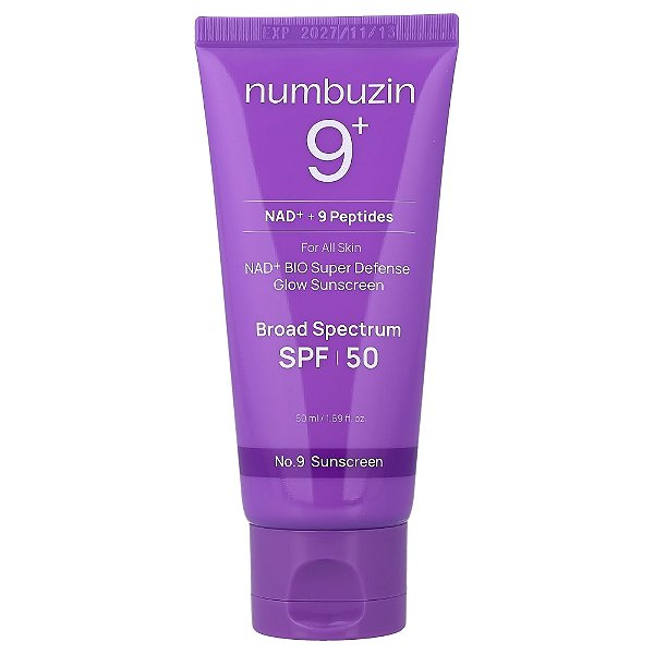 Protetor Solar Facial NAD+ Bio Super Defense Glow FPS 50 No. 9 50 ml - Numbuzin