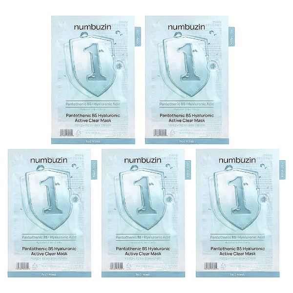 Máscara Facial Calmante Pantothenic B5 No. 1 5 Unidades - Numbuzin