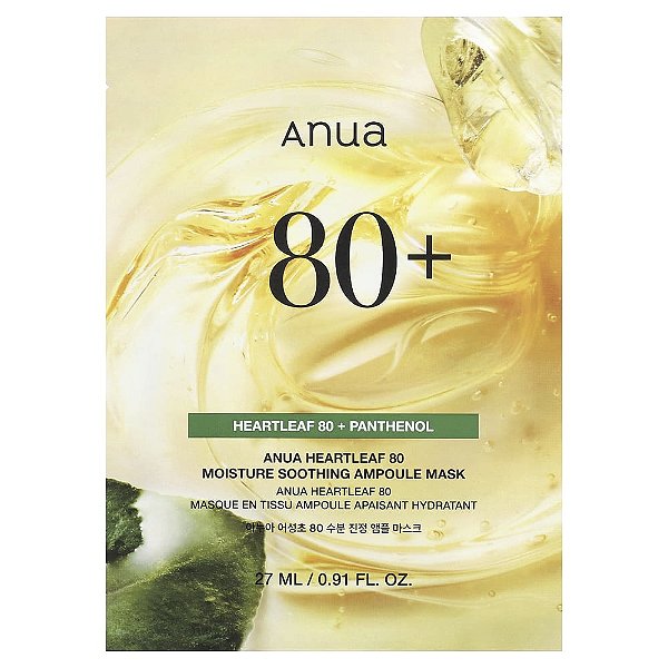 Máscara Facial em Ampola Calmante Heartleaf 80 1 Unidade 27 ml - Anua