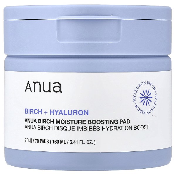 Discos Tonificantes Hidratantes Birch 70 Moisture Boosting 70 Unidades - Anua