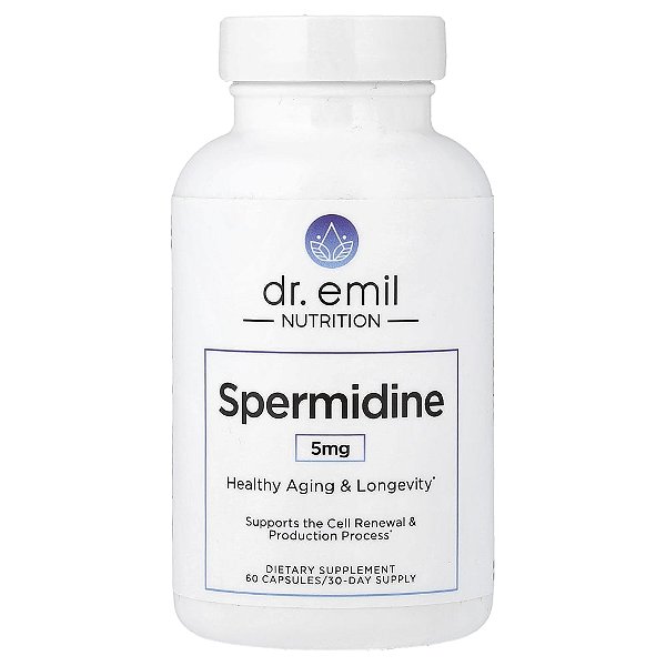 Suplemento de Espermidina para Longevidade Celular 60 Cápsulas - Dr Emil Nutrition