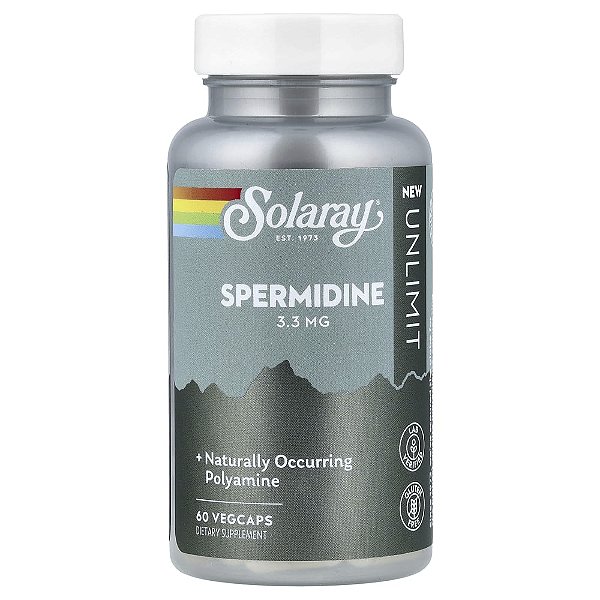 Suplemento de Espermidina Un Limit 3.3 mg 60 Cápsulas Vegetais - Solaray