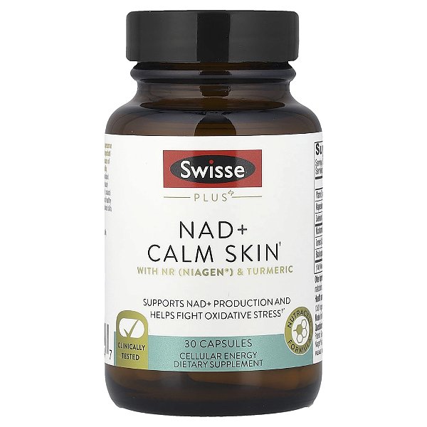 Suplemento Swisse Plus NAD+ Calm para Saúde e Beleza da Pele 30 Cápsulas - Swisse