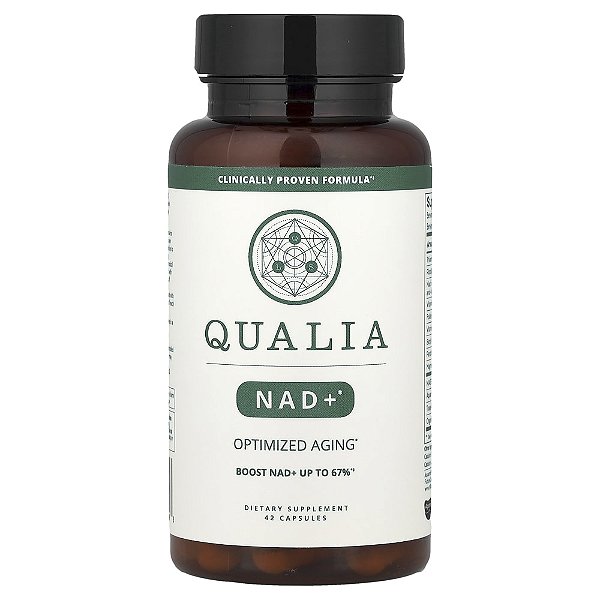 Suplemento Qualia NAD+ para Energia Celular e Foco 42 Cápsulas - Qualia